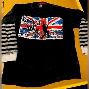 Union Jack British flag flag Boys shirt 
XL long stripped sleeve